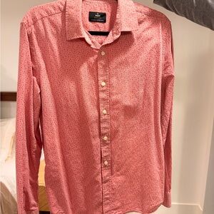 Mavi Men's Casual Pink Button Down Shirt